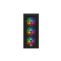 купить Корпус Wintek Energy JX188-11-M TG, ITX/ATX, USB 1*3.0/2*2.0, HD-Audio Mic, 0,5mm, 4*ARGB fan (контроллер   пульт д/у в комплекте), чёрный в Алматы фото 3