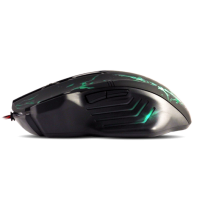 купить Мышь USB, Игровая, Crown CMXG-601 Gaming оптическая/7 кнопок/600/1200/1800DPI/чёрная и эргономичная форма с подсветкой в Алматы фото 3
