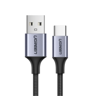 купить Кабель UGREEN US288 USB-A 2.0 to USB-C Cable Nickel Plating Aluminum Braid 0.5m (Black) в Алматы фото 1