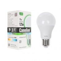 купить Эл. лампа светодиодная, Camelion, LED15-A60/845/E27, Мощность 15Вт, Тип колбы А60, Цвет. температура 4500К, Цоколь E27, Холодный в Алматы фото 1