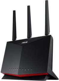 купить Двухдиапазонный игровой маршрутизатор ASUS RT-AX86S:совместимость с PS 5, AiMesh, 2.5G Ethernet,Adaptive OoS в Алматы фото 1