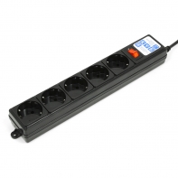 купить Сетевой фильтр Power Cube SPG-B-6-BLACK, 10А/2,2кВт, 1,9м, 5 розеток чёрный в Алматы фото 1
