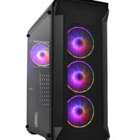 купить Компьютерный корпус APEX-Tank3  ARGB, tempered glass, black, 4 case FANs, MATX midi tower (w/o PSU) в Алматы фото 1