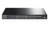 купить Коммутатор, TP-Link, T3700G-28TQ, 19-дюймовый стоечный,  24 порта 10/100/1000M   4 порт 10G SFP , Управляемый (L3), Корпус металл, 1U в Алматы фото 1