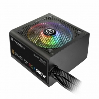 Купить Блок питания, Thermaltake, Smart BX1 RGB 550W (PS-SPR-0550NHSABE-1), 550W, ATX, 80 Plus Bronze, APFC, 20 4 pin, 4 4pin, 9*Sata, 6*Molex, 1*FDD, 4*PCI-E 6 2 pin, Вентилятор RGB 12 см, Кабель питания, Чёрный Алматы