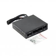 купить Картридер встраиваемый , Deluxe, DCi01BK, Формат карт: MS/MS Duo/ СF/СFII/USB 2.0/SD/MMC/XD/T-Flash/M2, Встраиваемый в 3,5* Floppy, Пластиковый корпус, Чёрный в Алматы фото 2