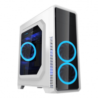 купить Корпус ПК без БП GameMax G561-White <ATX, 3x120, USB2.0x2, USB3.0x1, HD Audio 452x200x424mm> в Алматы фото 1
