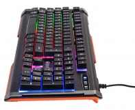 купить Клавиатура Oklick 710G BLACK DEATH черный/серый USB Multimedia for gamer LED в Алматы фото 2
