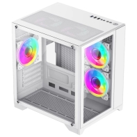 купить Корпус ПК без БП GameMax Infinity Mini White <MATX> в Алматы фото 1