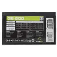 купить Блок питания ПК  500W GameMax GE-500 80PLUS <APFC> V4 в Алматы фото 2