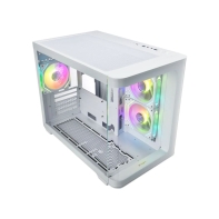 купить Корпус FSP S380-WA, Mid-Tower, M-ATX, Mini-ITX, USB 3.2 Gen 1 Type-A,USB 3.2 Gen 1 Type-C,ARGB вентиляторы,3x120мм,белый в Алматы фото 2