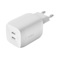 Купить Зарядное устройство сетевое Belkin 65Вт 2хUSB-С GAN PD PPS, кабель USB-С > USB-C, 2м, белый Алматы