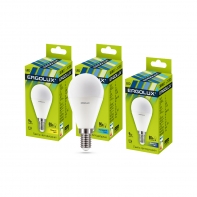 купить Эл. лампа светодиодная, Ergolux, LED-G45-9W-E14-6K, Шар, Мощность 9Вт, Тип колбы G45, Цвет. температура 6500К, Цоколь E14, Дневной в Алматы фото 1