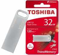 купить USB-ФЛЕШ-НАКОПИТЕЛЬ 32Gb TOSHIBA U363 USB 3.0 THN-U363S0320E4 SILVER  в Алматы фото 2