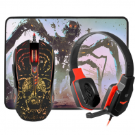 купить Игровой набор Defender Nemesida MHP-128 мышь+гарнитура+ковер в Алматы фото 1