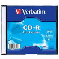 купить Лазерный диск (незаписанный) Verbatim CD-R 700MB 52x DL EP SC (43347) в Алматы фото 1