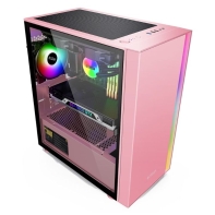 купить Компьютерный корпус PCCooler PLATINUM LM300P ARGB M-ATX/ITX USB3.0, 2xUSB2.0 Pink в Алматы фото 3