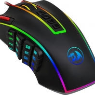 купить Мышь проводная игровая оптическая Redragon Legend Chroma (черный) USB, 23 кнопки, 1000-24000 dpi, НО в Алматы фото 1