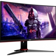 купить Изогнутый профессиональный игровой монитор 27* AOC C27G2AE/01 VA 165Hz 4ms 250cd/m 178/178 Curved 1500R 4000:1 80млн:1 2xHDMI 1xD-SUB 2x2W Black/Red в Алматы фото 1