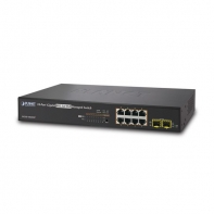 купить Коммутатор, Planet, WGSD-10020HP, Настольный, 8 портов 10/100/1000M RJ45 2 порта SFP, Управляемый, Корпус металл, PoE в Алматы фото 1