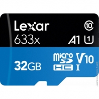 купить LEXAR 32GB High-Performance 633x microSDHC UHS-I, up to 100MB/s read 20MB/s write C10 A1 V10 U1, Global EAN: 843367119660 в Алматы фото 1
