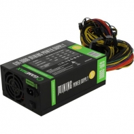 купить Блок Питания  Серии 80 Plus GOLD 2000W Gamemax Gold Miner GM-2000 1x24PIN, 12V8pin (4+4), 9xSATA,18xPCI-6+2PIN (9xGPU card support), 5x4PIN, Dual ball bearing 8cm*2 black fan. Средняя наработка на отказ:100 тыс. часов при 25 градусах, Термальная техн в Алматы фото 1