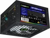 купить Блок питания ПК  500W GameMax VP-500-RGB-M <Модульный, 500W, APFC, 120mm, 4xSATA, 3x4PIN> v2 в Алматы фото 2