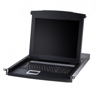 купить KVM консоль, SHIP, Al-7108TLG, Стоечная, 8-портовая, 17* экран, Коннекторы CAT5, Поддержка IP функции, Чёрный в Алматы фото 1