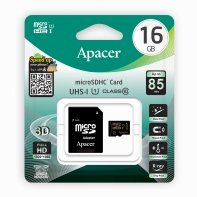купить Карта памяти Apacer AP16GMCSH10U1-R 16GB + адаптер в Алматы фото 2