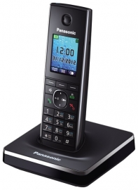 купить Радиотелефон PANASONIC KX-TG8551 (CAB) Черно-Серебристый. Изысканная серия. Трубка выполнена из высококачественного матового и глянцевого пластика с металлическими вставками. Стильная базовая станция, оснащена  автоответчиком и удобной панелью управл в Алматы фото 2