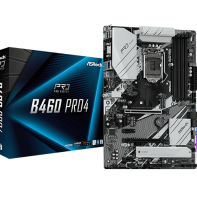 купить Материнская плата ASRock B460 PRO4 LGA1200 4xDDR4 6xSATA RAID 2xUM.2 D-Sub HDMI ATX в Алматы фото 1