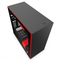 купить Корпус NZXT H710i CA-H710i-BR Mid Tower Black/Red Chassis with Smart Device 2, 3x120, 1x140mm Aer F Case Fans, 2x LED Strips and Vertical GPU Mount в Алматы фото 1