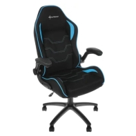 купить Игровое кресло Sharkoon Elbrus 1 Black/Blue <Ткань, Газлифт 4, Откидной подлокотник> в Алматы фото 1