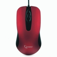 купить Мышь Gembird MOP-400-R черный/красный оптическая (1000dpi) USB (3but) в Алматы фото 1