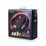 купить Мышь, Delux, DLM-811LUB, Игровая, AVAGO A9800, Лазерная, 200-8200dpi в Алматы фото 2