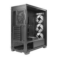 купить Компьютерный корпус DF800 FLUX, black, 3*120mm ARGB, 2*120mm black fans, ATX midi tower (w/o PSU) в Алматы фото 4