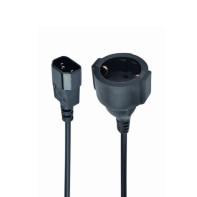 Купить Удлинительный кабель питания Cablexpert PC-SFC14M-01, 15см, C14 - евро-розетка Алматы