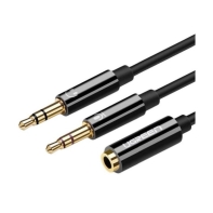 купить Аудиокабель Ugreen AV140 20898 Dual 3.5mm Male To 3.5mm Female Audio Cable Black в Алматы фото 1