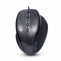 купить Компьютерная мышь, Delux, DLM-535OUС, 7D, Оптическая, 1000-1500-2000-3000dpi, USB, Функция возврата курсора в центр экрана, Уникальная выдвижная кнопка с регулировкой положения, Длина кабеля 1,6 метра, Размер: 117,7*83,4*44 мм., Карбон (Серо-Чёрная) в Алматы фото 2