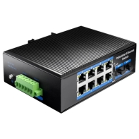 купить Коммутатор индустриальный гигабитный 8-портовый CUDY IG1008S2P 8+2 Port Aluminum Industrial PoE Switch в Алматы фото 2