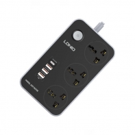 купить Сетевой фильтр LDNIO Universal SC3412 3 розетки 1*USB-C 12V-1.67A 3*USB 5V/3.4A Портов 2м в Алматы фото 2