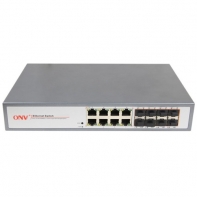 купить Коммутатор оптоволоконный управляемый 8-портов SFP/ 8 портов 10/100/1000M RJ45 ONV 33168FM в Алматы фото 1