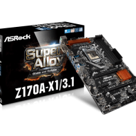 купить Материнская плата ASRock Z170A-X1/3.1 iZ170 4xDDR4 (3466+OC) 6xSATA6Gb/s RAID (0,1,5,10) 2xPCI-E3.0x в Алматы фото 1