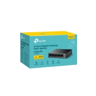 купить Коммутатор PoE+ GbE  5-портовый TP-Link LS105GP <5 портов GbE(Порт 1- Порт 4 PoE IEEE 802.3af/at), Бюджет мощности PoE 65W, Режим увеличения дальности до 250 метров, Режим изоляции портов> в Алматы фото 3