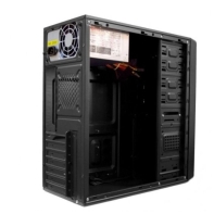 купить Корпус JM 034, mITX, mATX, ATX, USB2.0x2, 3,5"x2 2,5"x3,  БП 400W, Черный в Алматы фото 2