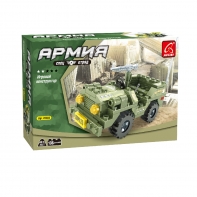 Купить Игровой конструктор, Ausini, 22404, Армия, Военный внедорожник, 108 деталей, Цветная коробка Алматы