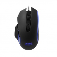 купить Компьютерная мышь, Mars Gaming, MM018, Игровая, Оптическая 4800dpi, 8 программируемых клавишь, LED подсветка, Проводная 1,45м, USB, Чёрная в Алматы фото 1
