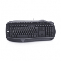 купить Клавиатура, Delux, DLK-9050UB, USB, Кол-во стандартных клавиш 104, 16 мультимедиа-клавиш, Размер: 496*223,50*33,5 мм., Длина кабеля 1,4 метра, Защита от случайного пролива воды/кофе, Чёрный в Алматы фото 1