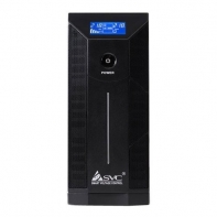 купить UPS, SVC, W-1500, Smart, USB, Мощность 1500ВА/900Вт, Диапазон работы AVR: 160-275В, 12В/9 Ач*2шт., 3 вых.: Shuko CEE7, Защита тел. линии, Чистая синусоида, Чёрный в Алматы фото 1
