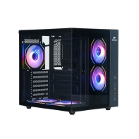 Купить Корпус Wintek Cube Pro V909-B TG, ATX, USB 1*3.0/2*2.0, 5*12cm ARGB PWM (контр.   пульт д/у), чёрный Алматы